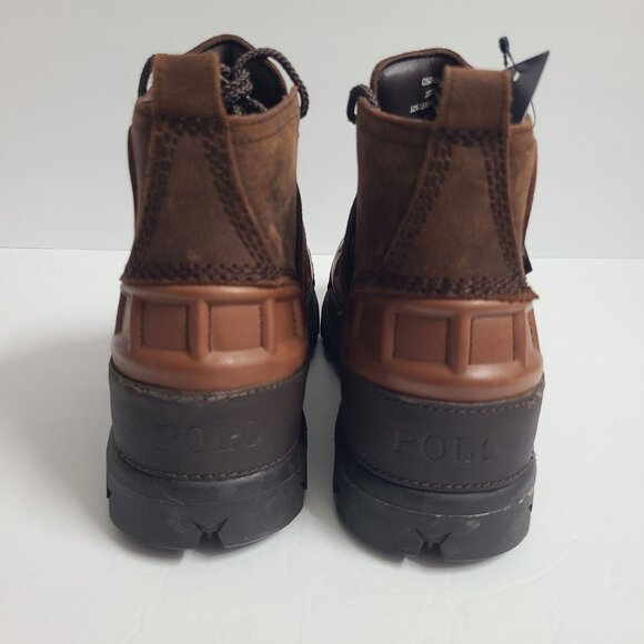 NEW Polo Ralph Lauren Oslo Low BT WP Leather Boots Size 7 D Brown main image 5